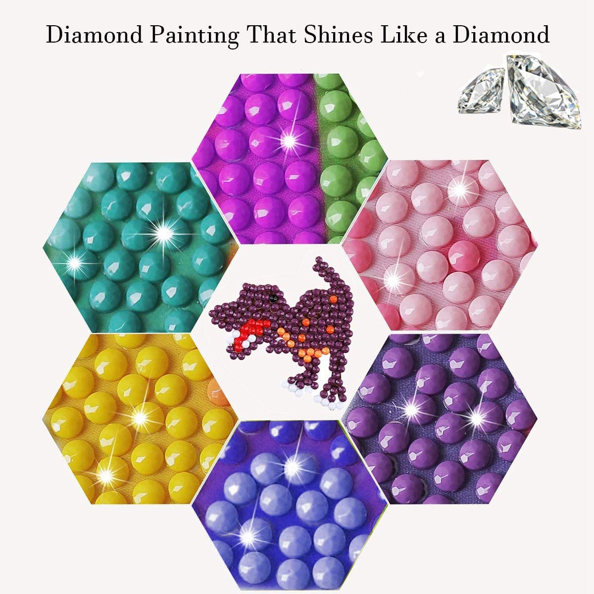 Art Craft Animals - AEE6-Children's 5D Painting Pictures Set, DIY