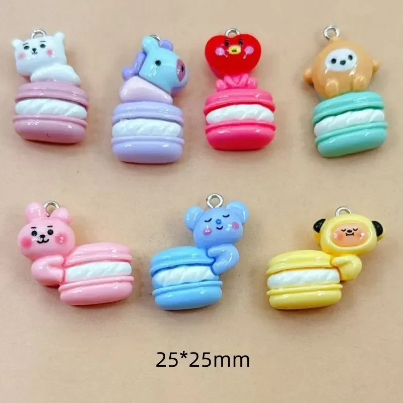 Art Craft Decoration - 10pcs Mixed Cartoon Resin Charms Tiny