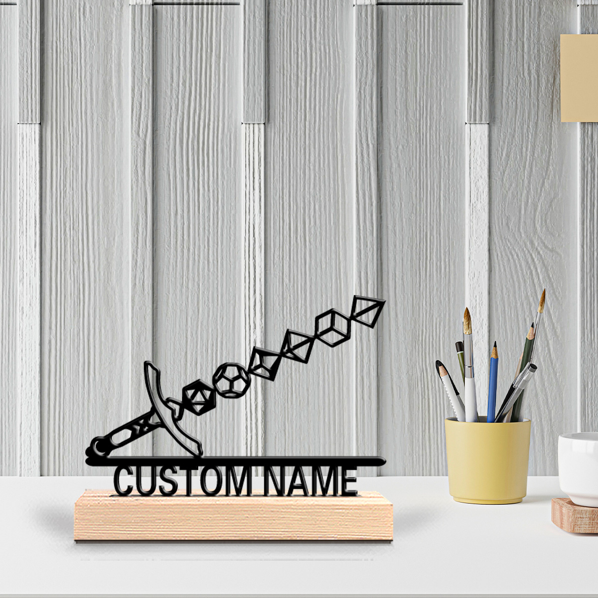 Art Craft Decoration - 1pc Abstract sword Customizable Text Metal