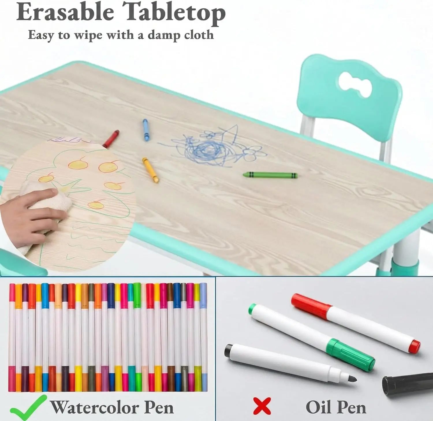 Kids Table and 6 Chairs Set, H - Art Craft Activities For Preschoolers review and price