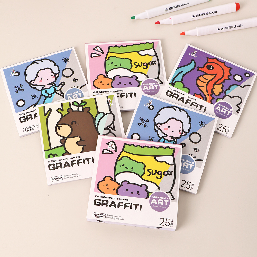 Cartoon Handy Coloring Book 25 - Art Craft Notebook review and price