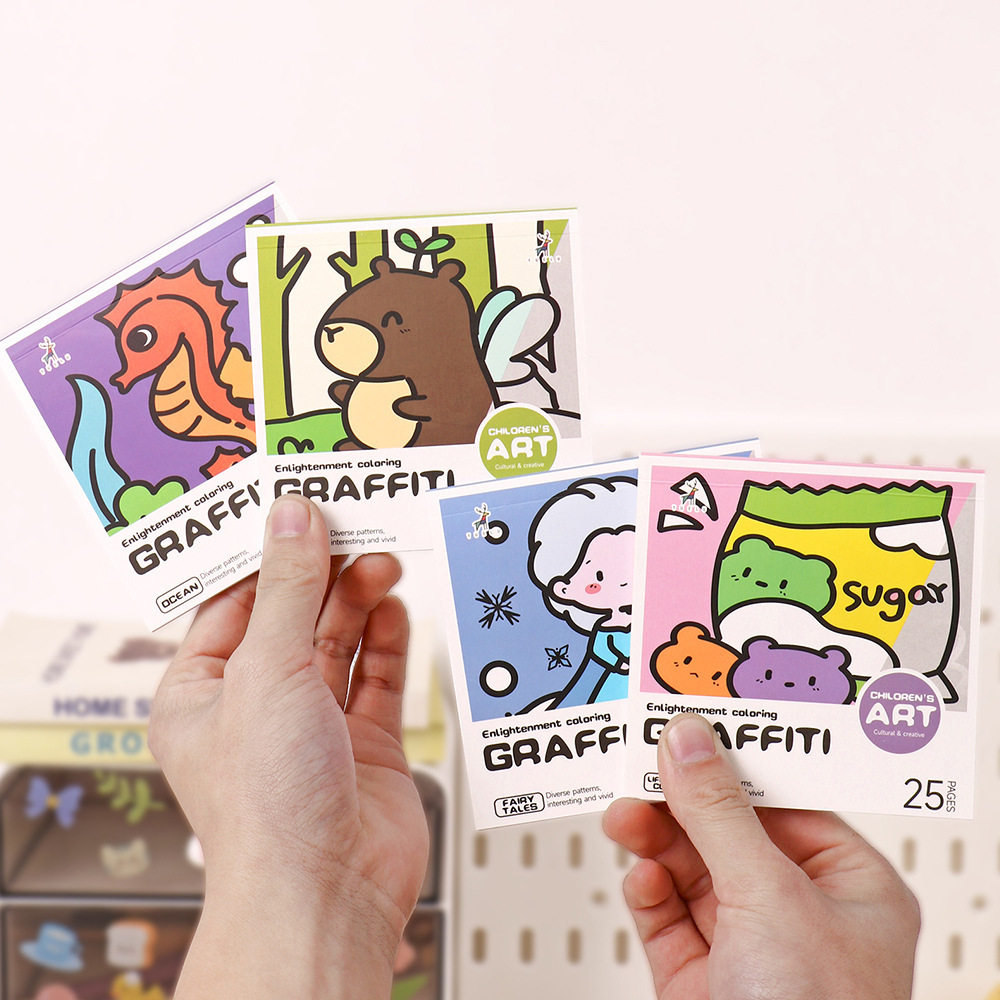 Cartoon Handy Coloring Book 25 - Art Craft Notebook review and price