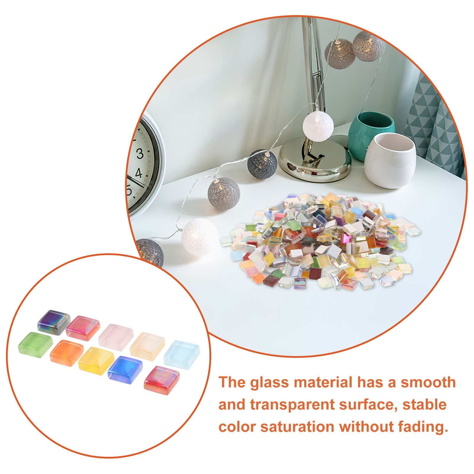 450Pcs Mosaic Glass Tiles Mate - Art Craft Kids review and price
