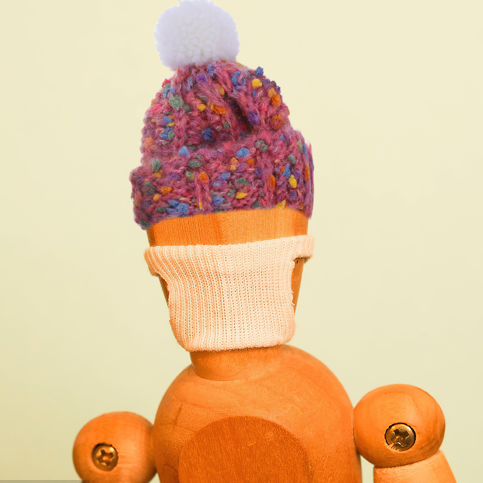 2Pcs Mini Woolen Knitted Hats  - Art Craft Hat review and price