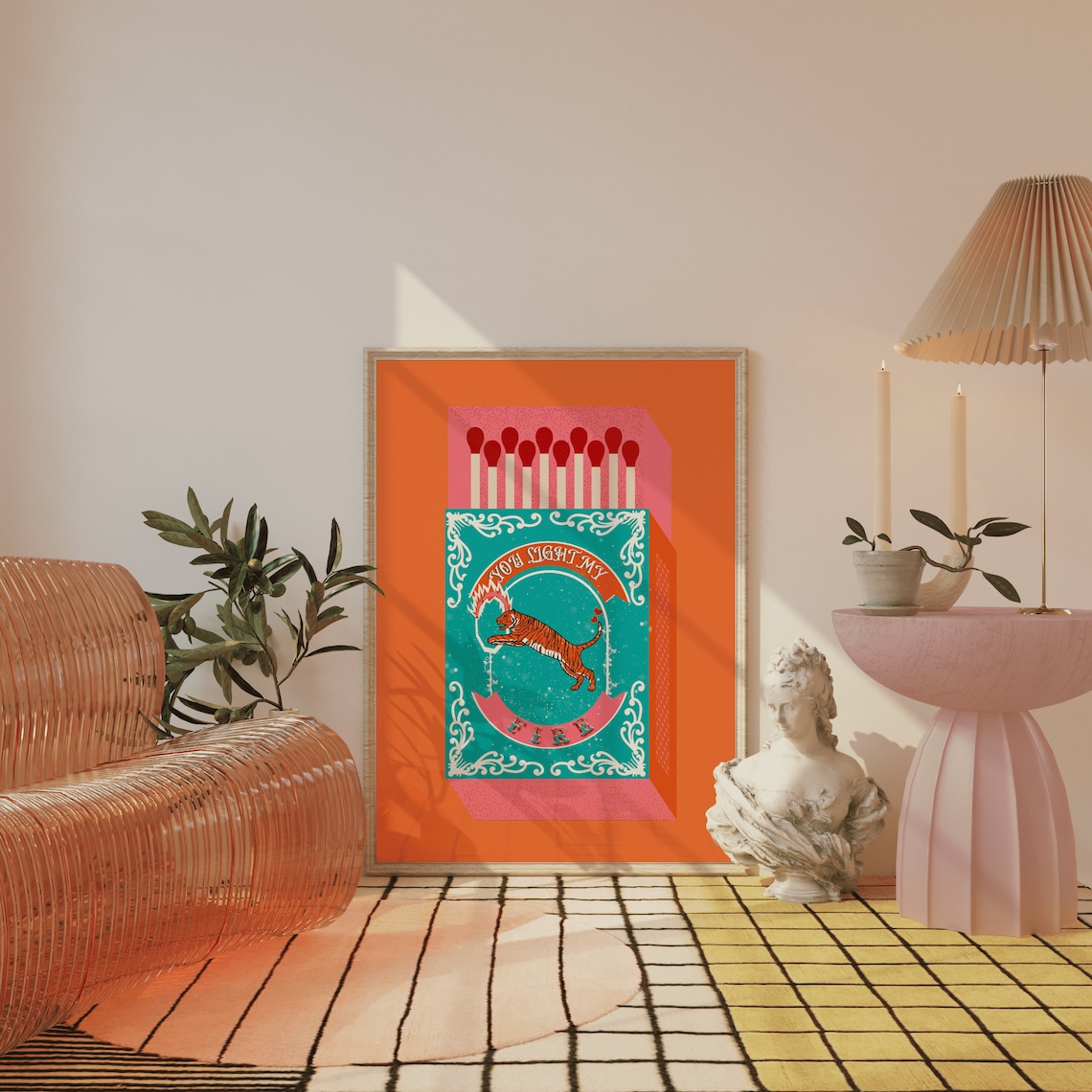 You Light My Fire Orange Match - Art Craft Kitchen review and price