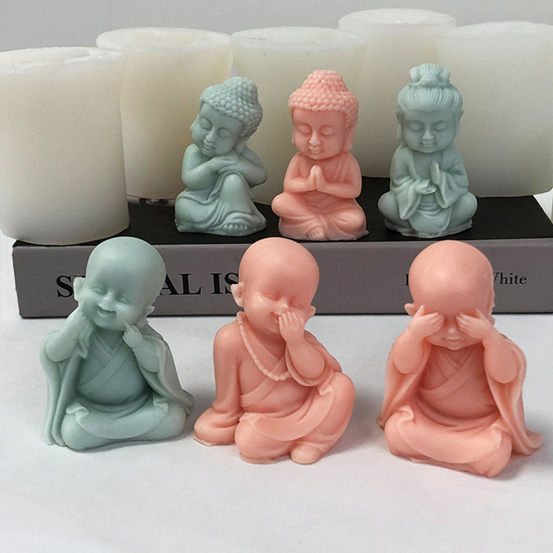 3D Little Monk Candle Silicone - Art Craft Show review and price