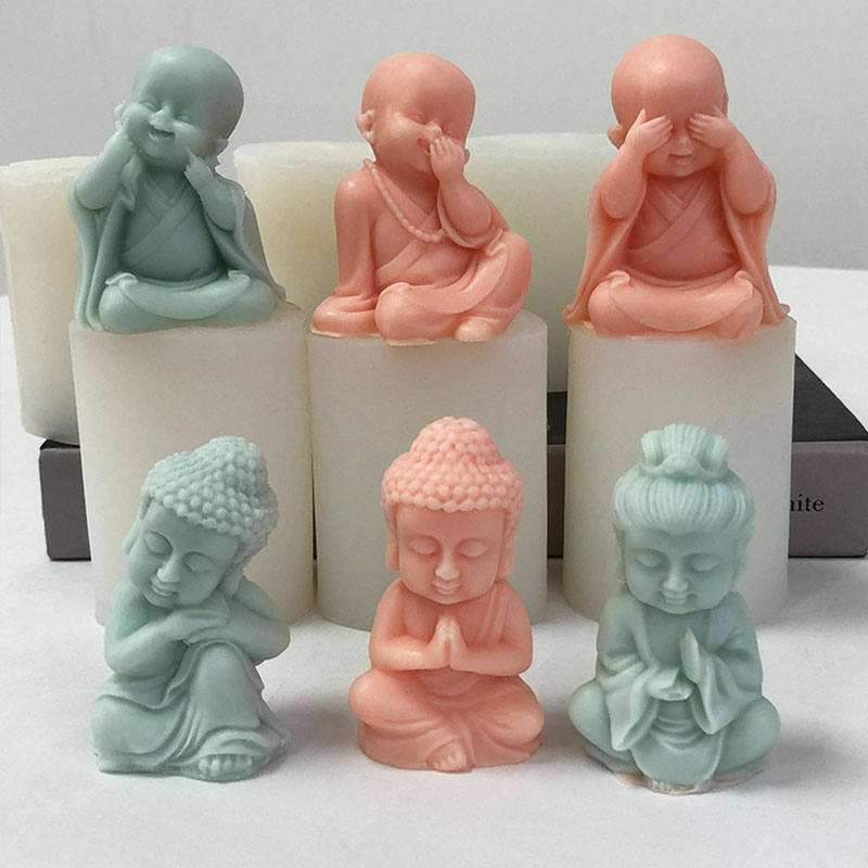 3D Little Monk Candle Silicone - Art Craft Show review and price