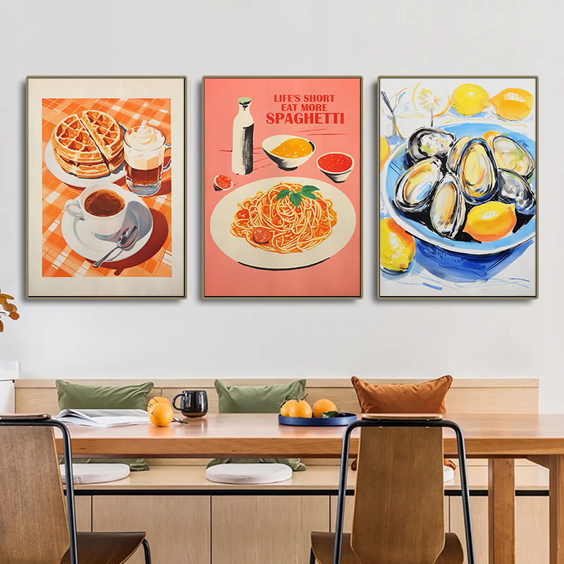 Vintage Food Poster Eggs Bacon - Art Craft Kitchen review and price