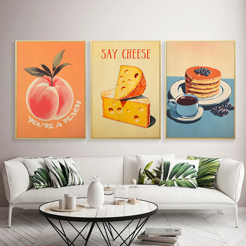 Vintage Food Poster Eggs Bacon - Art Craft Kitchen review and price