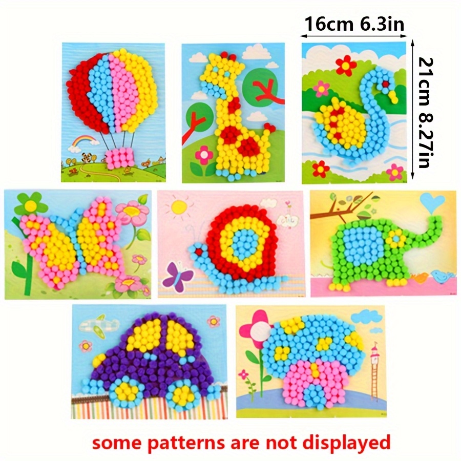 2pcs 16x21cm Colorful Pom-Pom  - Art Craft Animals review and price