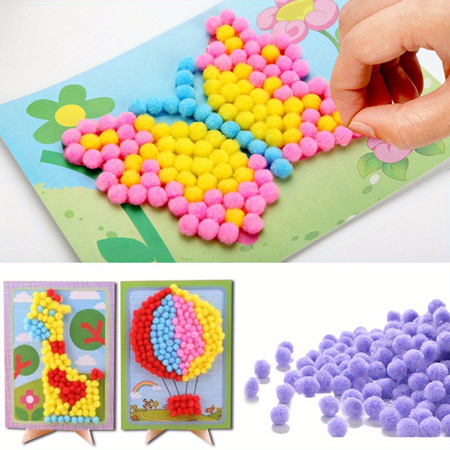 2pcs 16x21cm Colorful Pom-Pom  - Art Craft Animals review and price