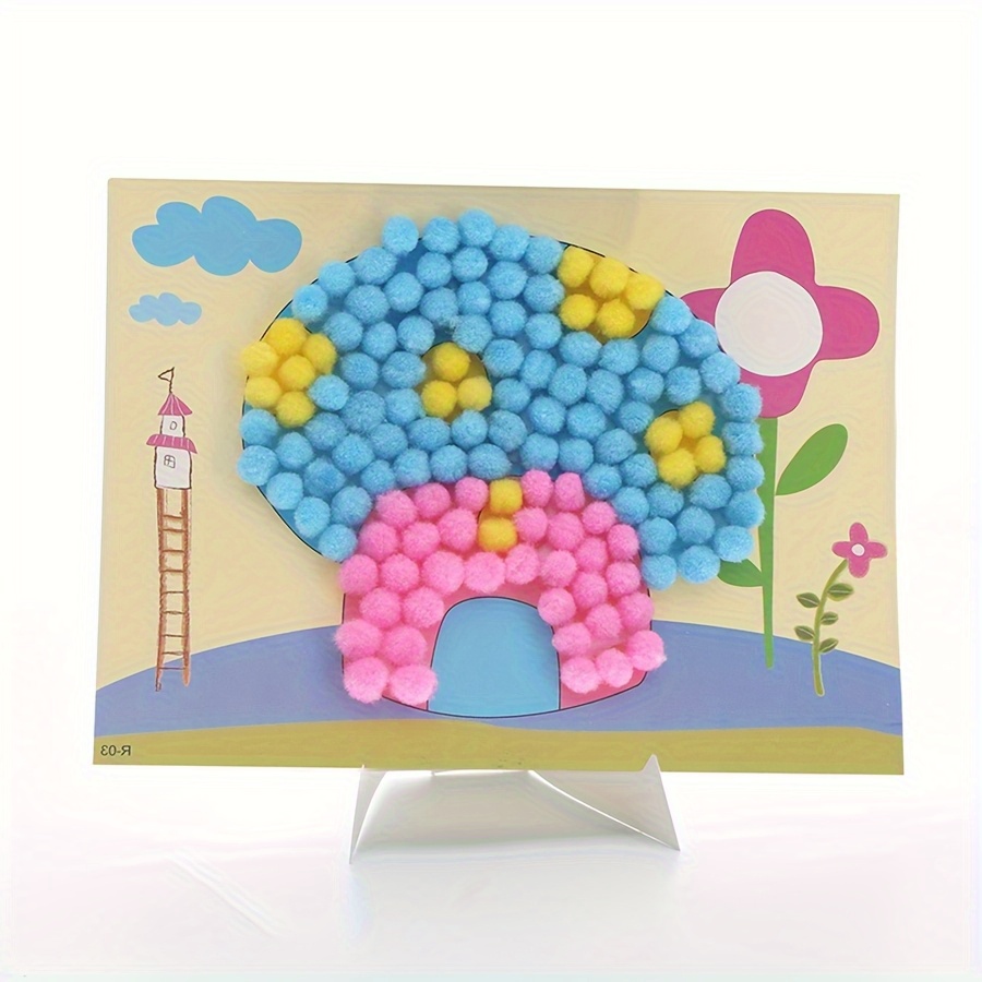 2pcs 16x21cm Colorful Pom-Pom  - Art Craft Animals review and price