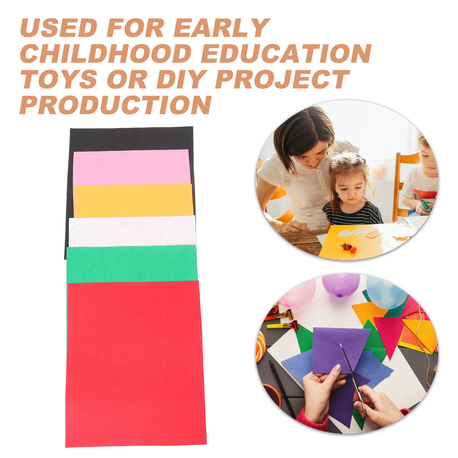 6 Sheets Kids DIY Non-Woven Cl - Art Craft For Kindergarten review and price
