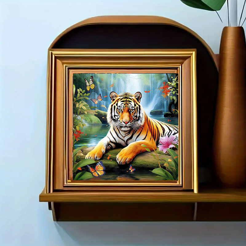 1 Set of Tiger King Diamond Pa - Art Craft Animals review and price