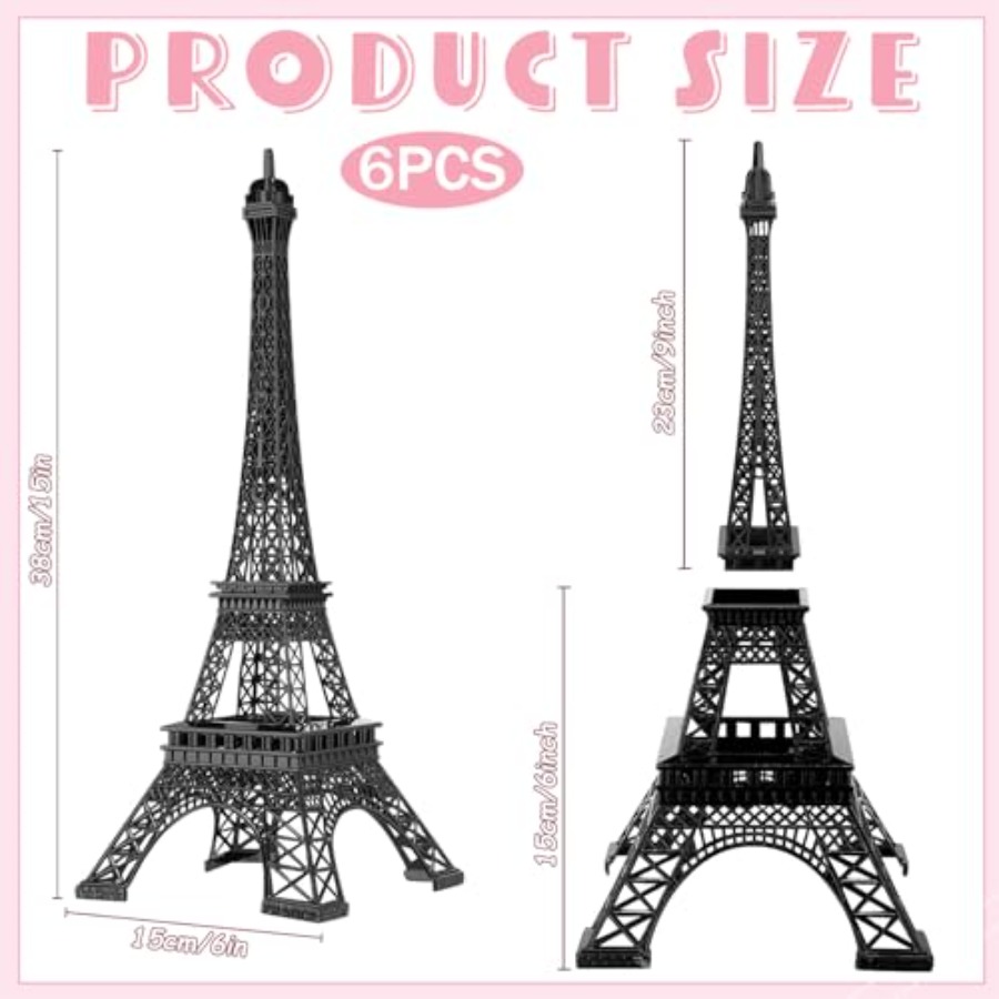 6 Pcs 15'' Eiffel Tower Statue - Art Craft Decoration review and price