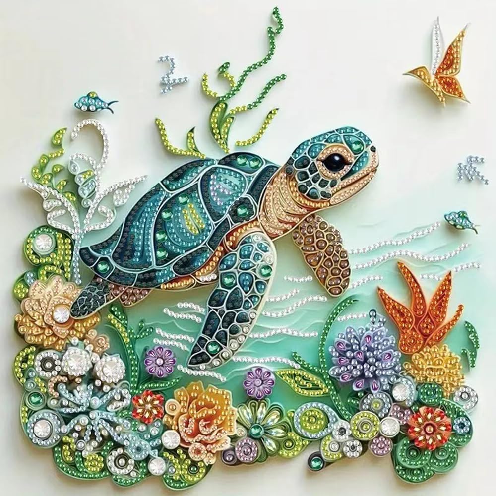 Sea Turtle Animal Diamond Pain - Art Craft Animals review and price