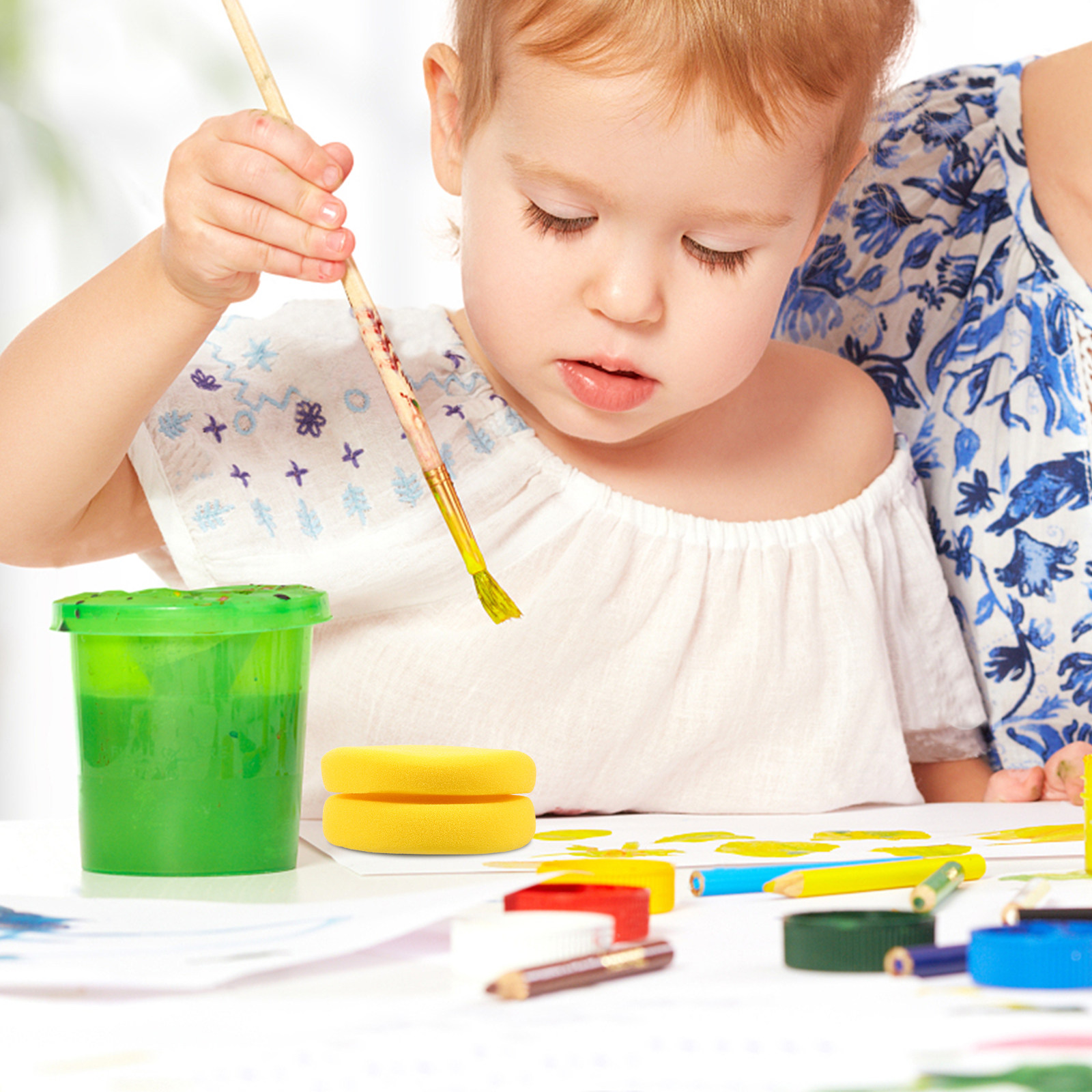 2Pcs Children Painting Sponge  - Art Craft For Kindergarten review and price