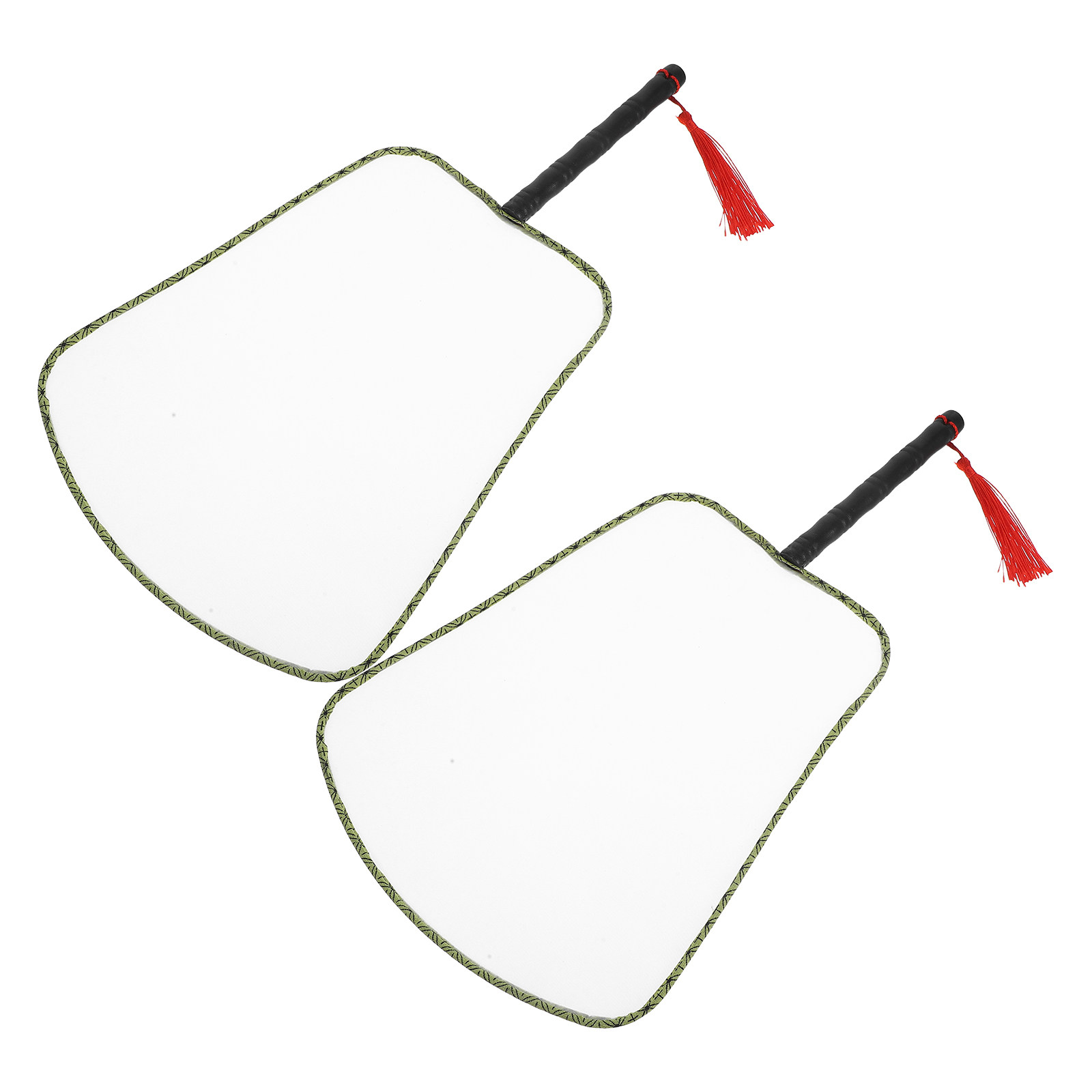 2Pcs White Silk Hand Fan DIY B - Art Craft For Kindergarten review and price
