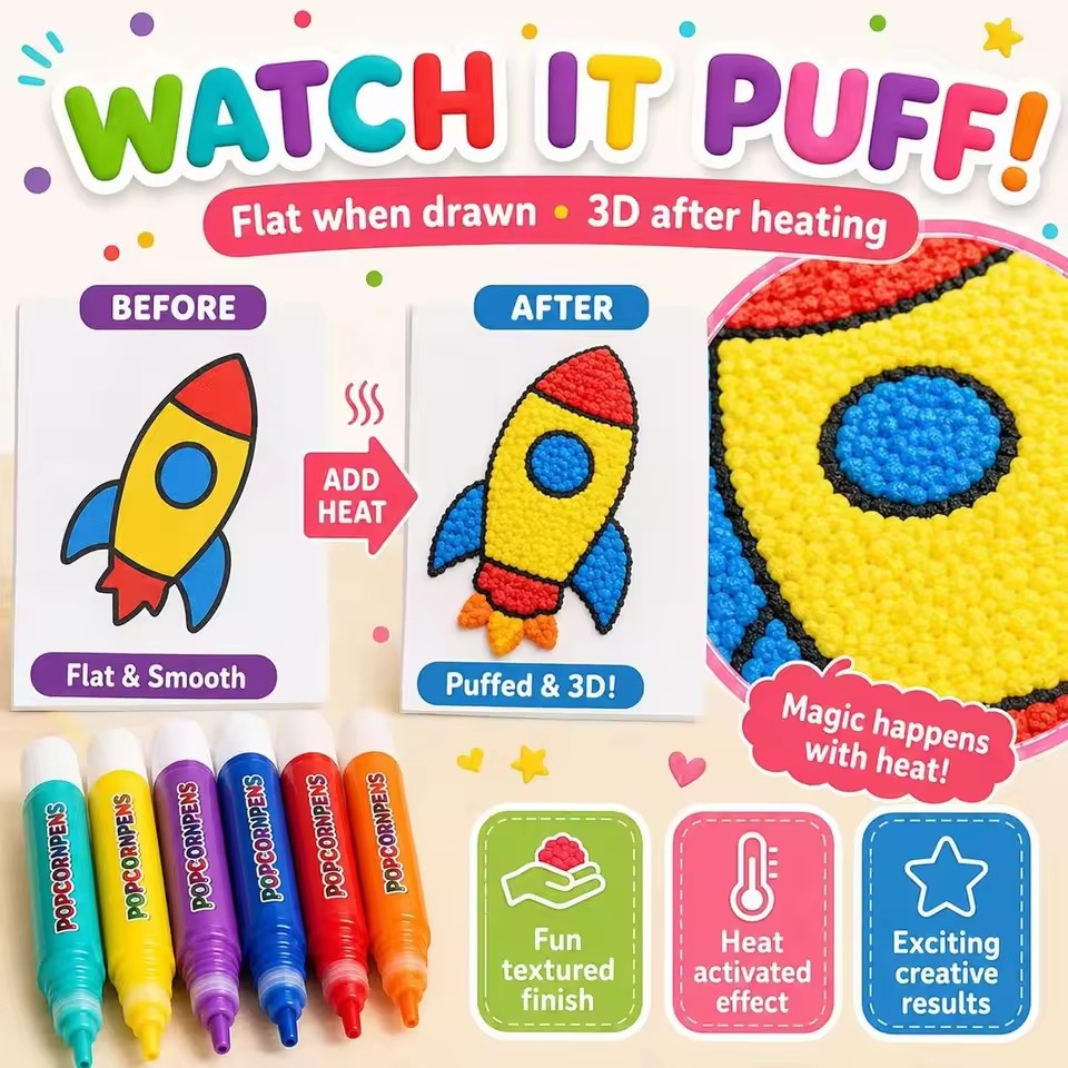 Puffy Popcorn Pen Set, Smooth  - Art Craft Notebook review and price