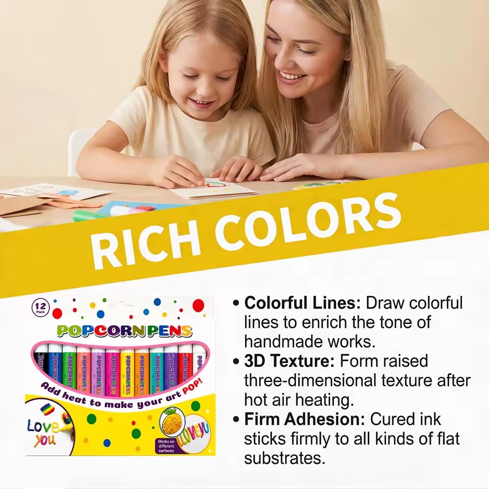 Puffy Popcorn Pen Set, Smooth  - Art Craft Notebook review and price