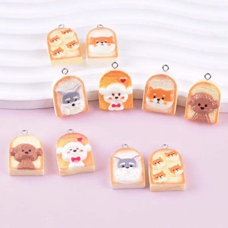 10Pcs Cute Toast Dog Resin Pen - Art Craft Decoration review and price