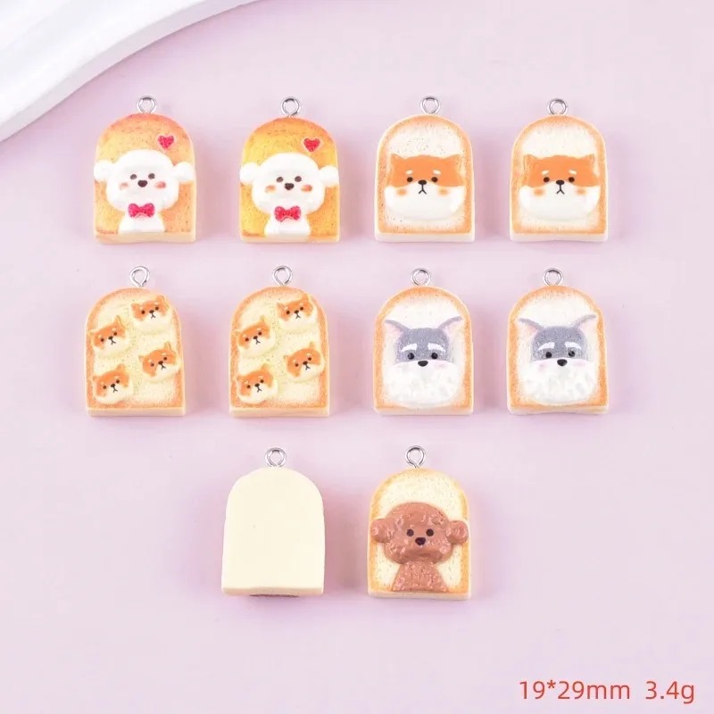 10Pcs Cute Toast Dog Resin Pen - Art Craft Decoration review and price