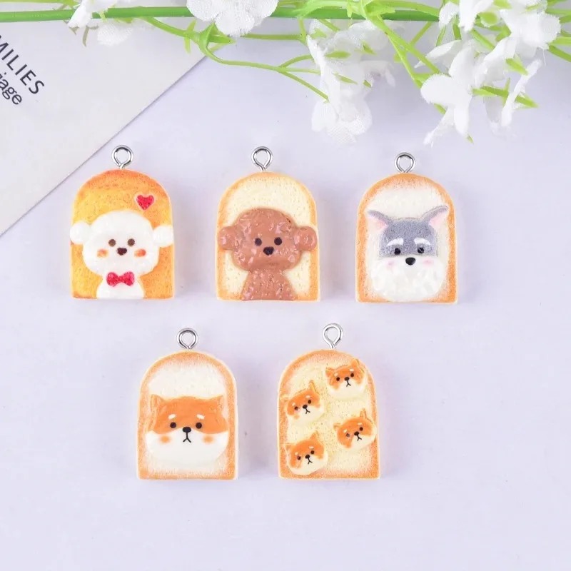 10Pcs Cute Toast Dog Resin Pen - Art Craft Decoration review and price