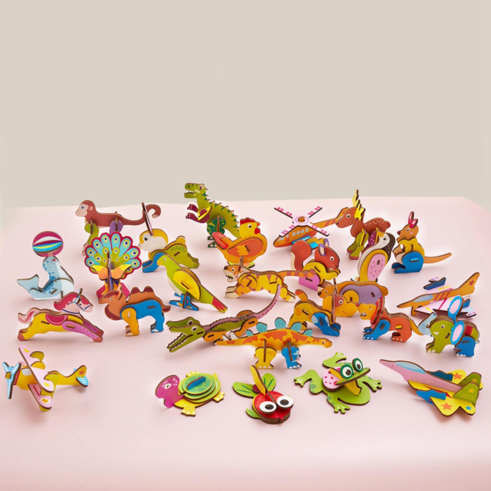 3D Cartoon Wooden Insert Puzzl - Art Craft For Kindergarten review and price