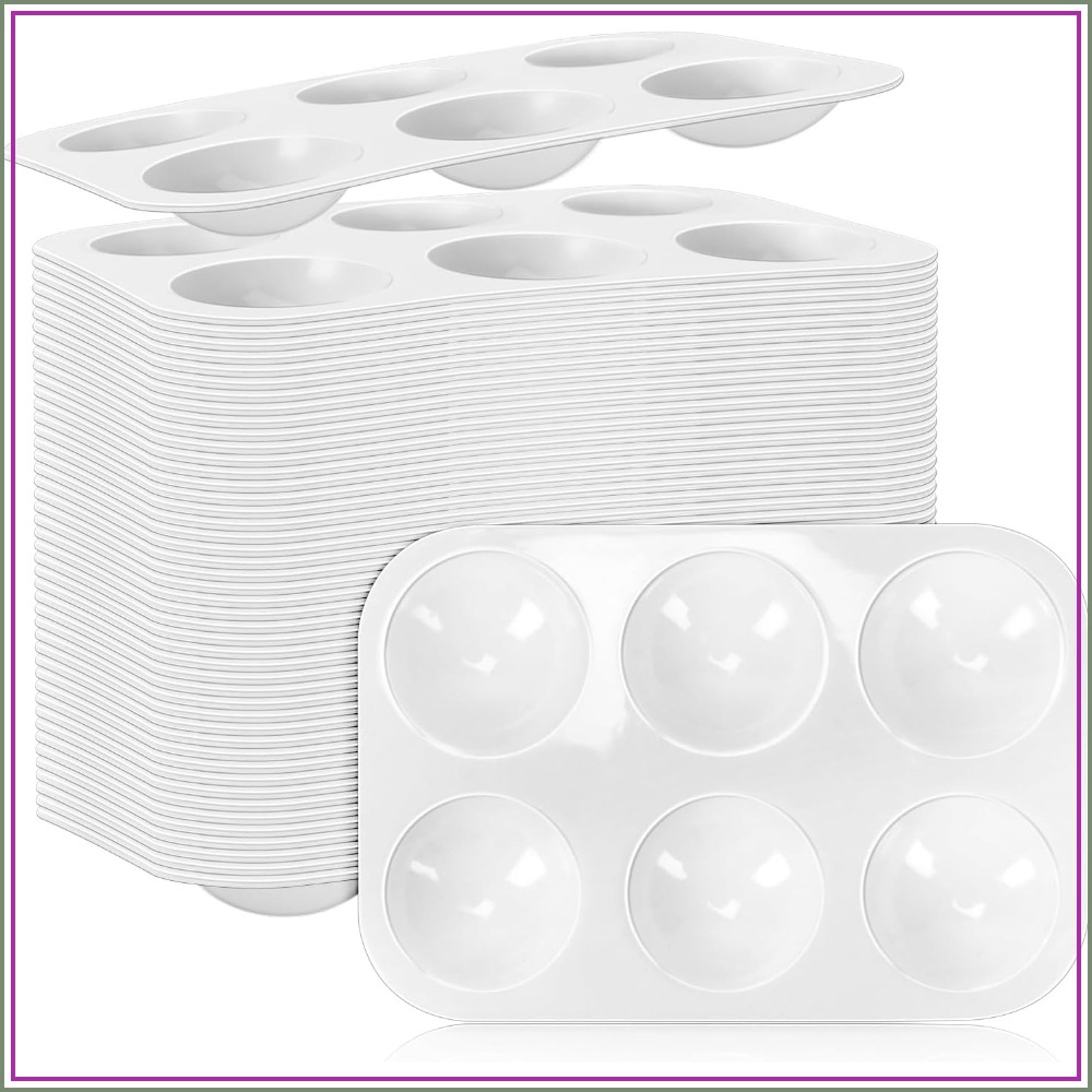 50 Pack 6-Well Plastic Paint P - Art Craft Classes review and price