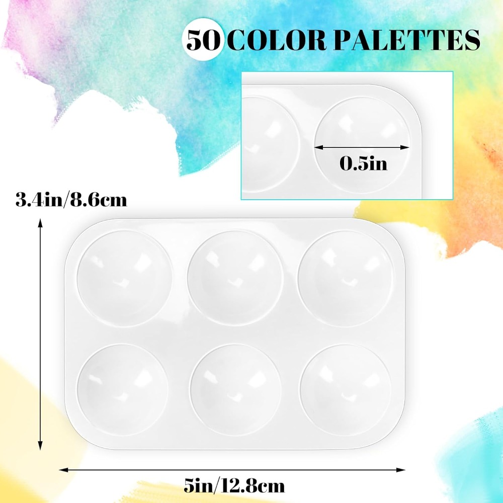 50 Pack 6-Well Plastic Paint P - Art Craft Classes review and price