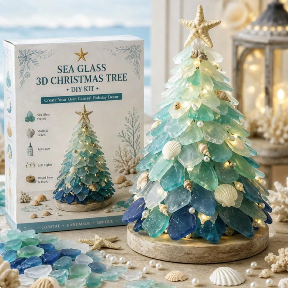 3D Sea Glass Christmas Tree De - Art Craft Gifts For Adults review and price
