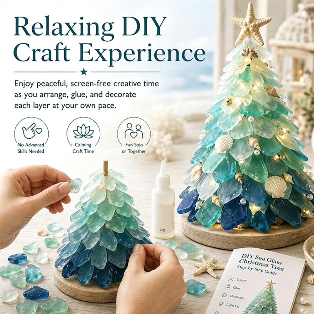 3D Sea Glass Christmas Tree De - Art Craft Gifts For Adults review and price