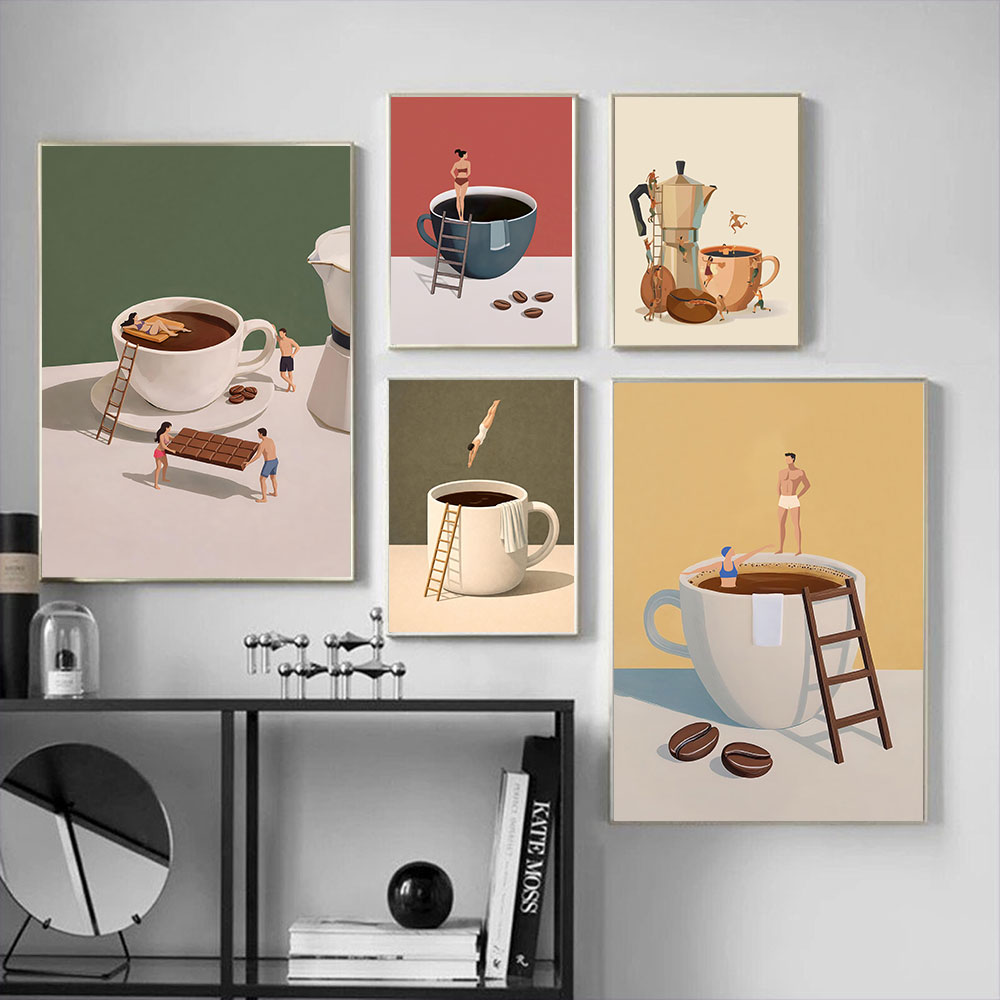 1pc frameless Coffee Adventure - Art Craft Kitchen review and price