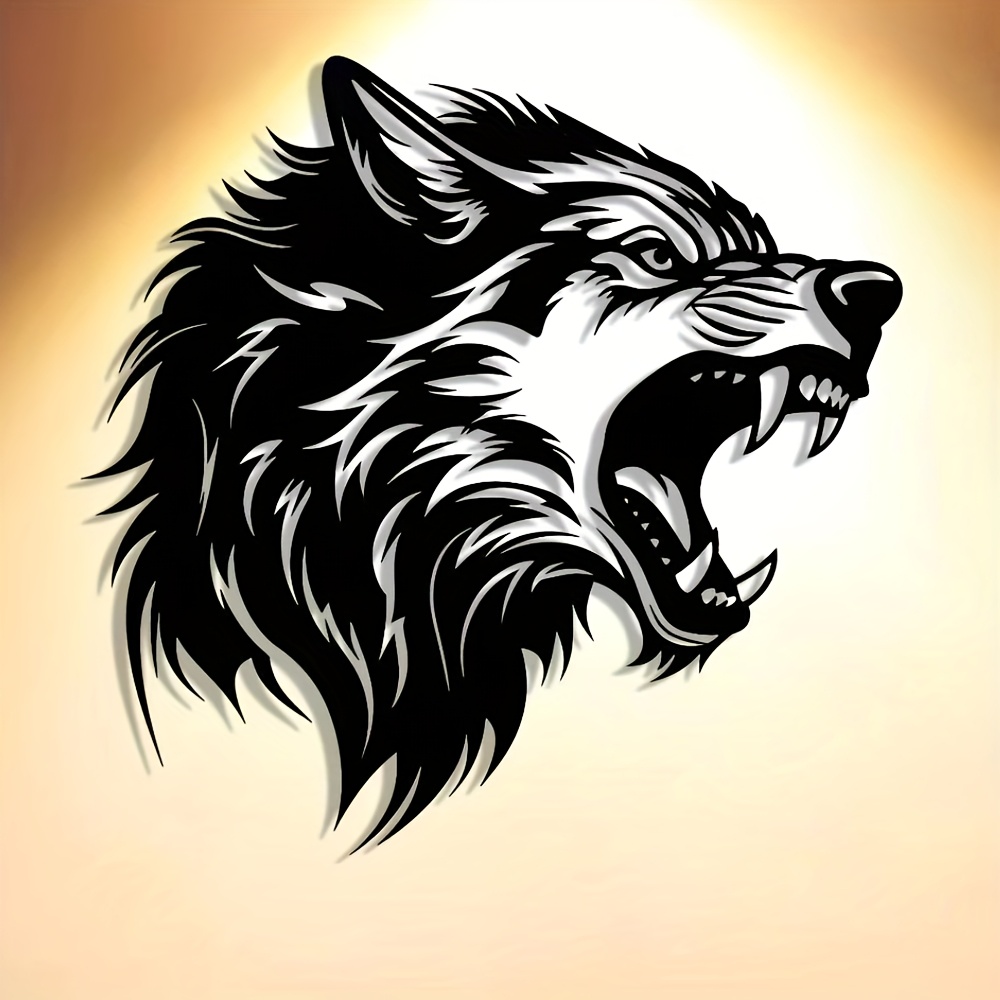 CIFBUY Wolf Head Metal Wall Ar - Art Craft Bar review and price