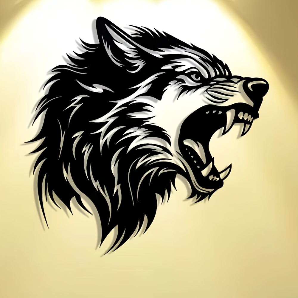 CIFBUY Wolf Head Metal Wall Ar - Art Craft Bar review and price