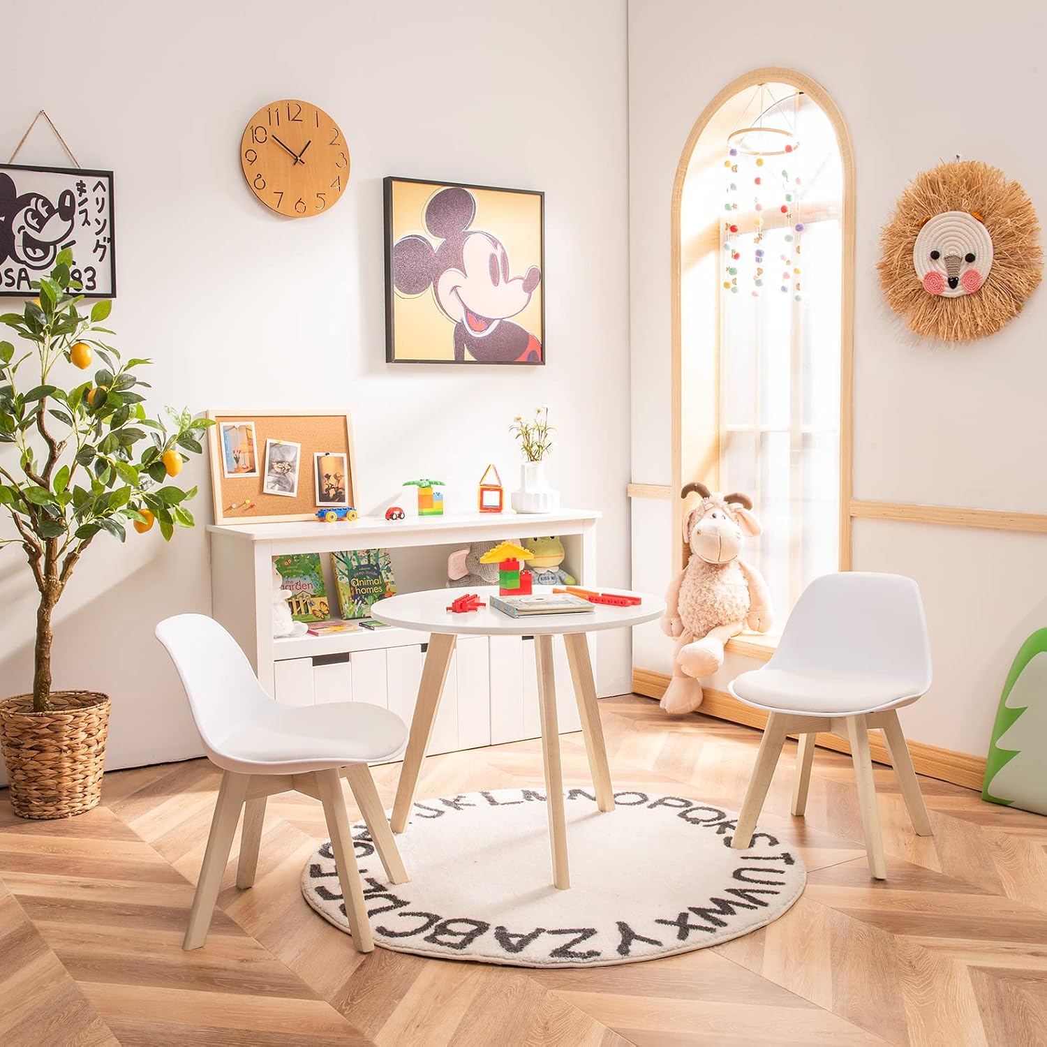 Kids Table & Chair Set 3 PCS W - Art Craft Activities For Preschoolers review and price