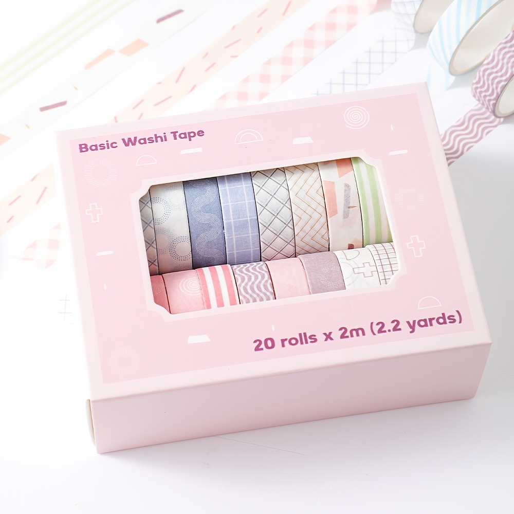 20 Rolls of Macaron Tape, 0.4i - Art Craft Notebook review and price