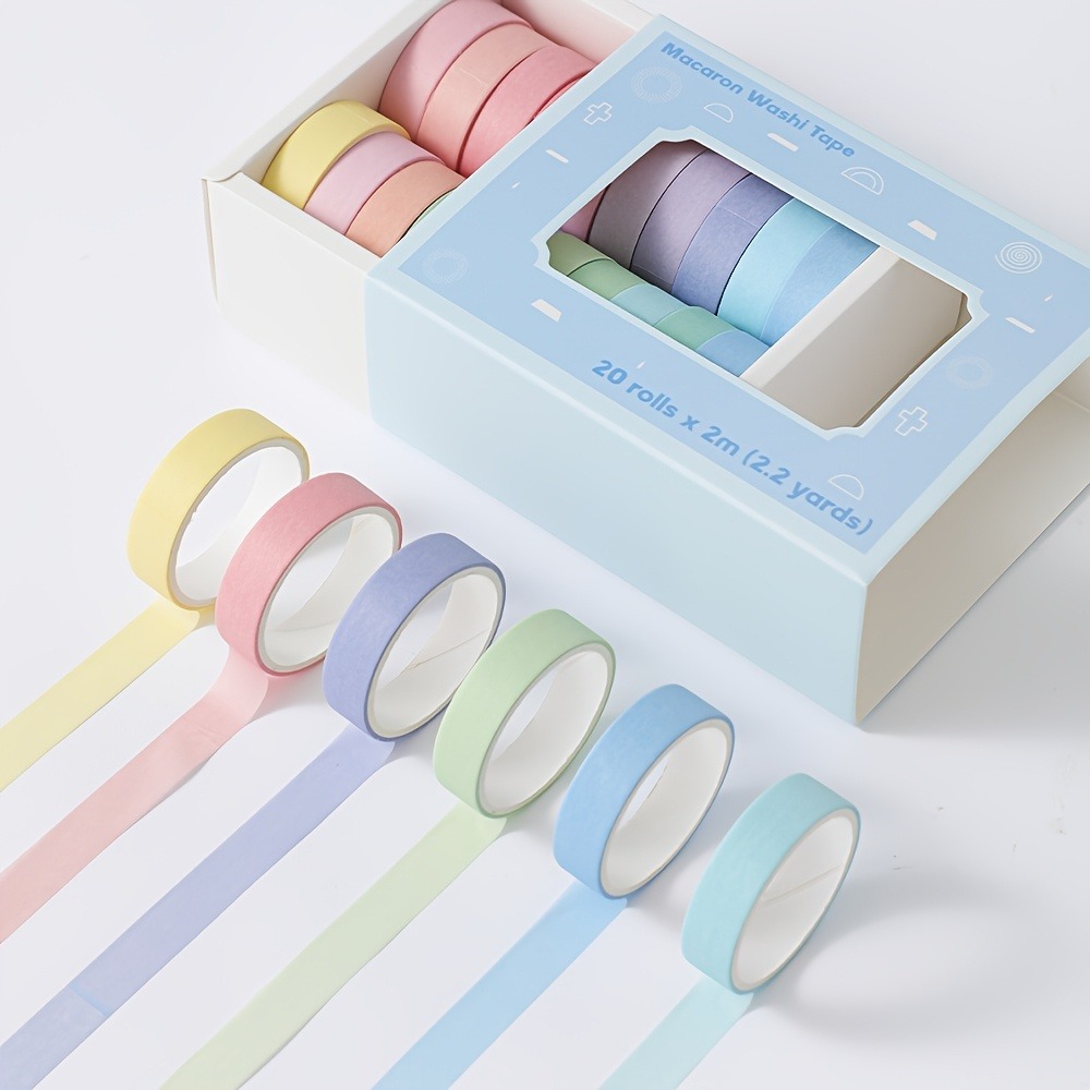 20 Rolls of Macaron Tape, 0.4i - Art Craft Notebook review and price