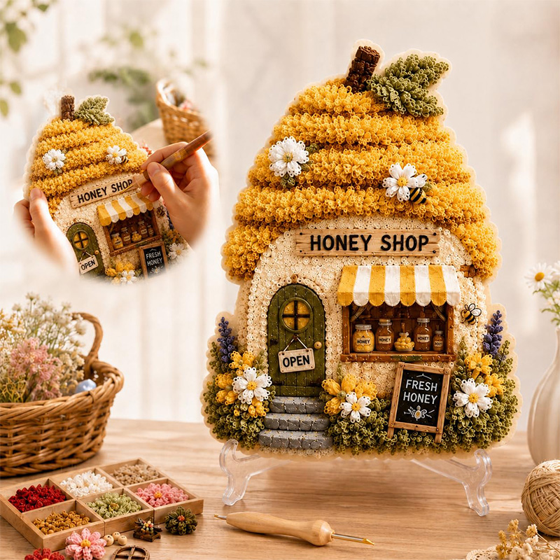 3D Mushroom House Poke Art DIY - Art Craft Decoration review and price