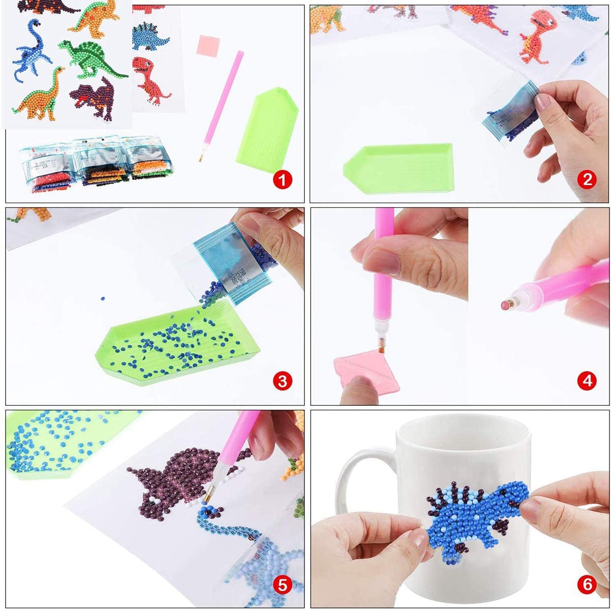 AEE6-Children's 5D Painting Pi - Art Craft Animals review and price