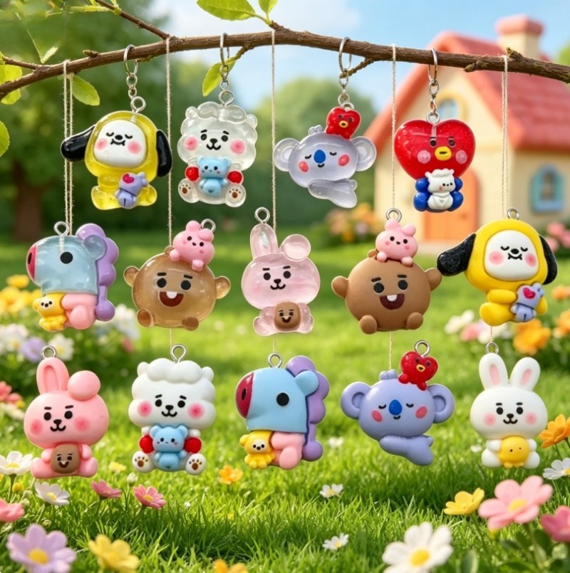 7pcs BT21 Resin Cartoon Charm  - Art Craft Resin review and price
