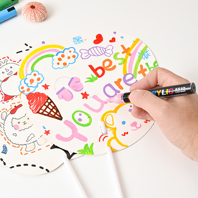 DIY Hand-Painted Fan Paper for - Art Craft For Kindergarten review and price