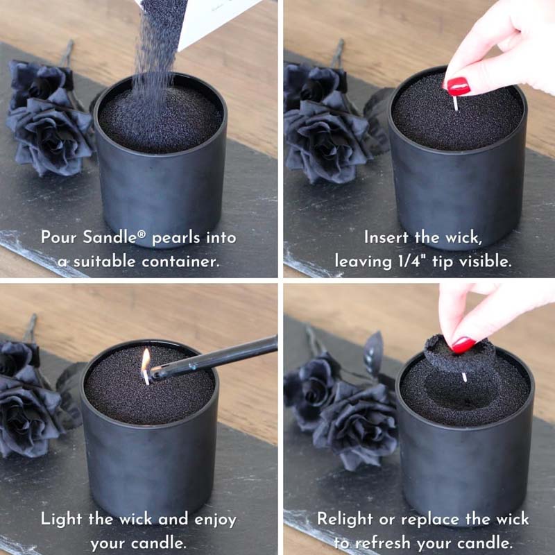 Black Candle Sand with Wick, 2 - Candle Making Wax review and price