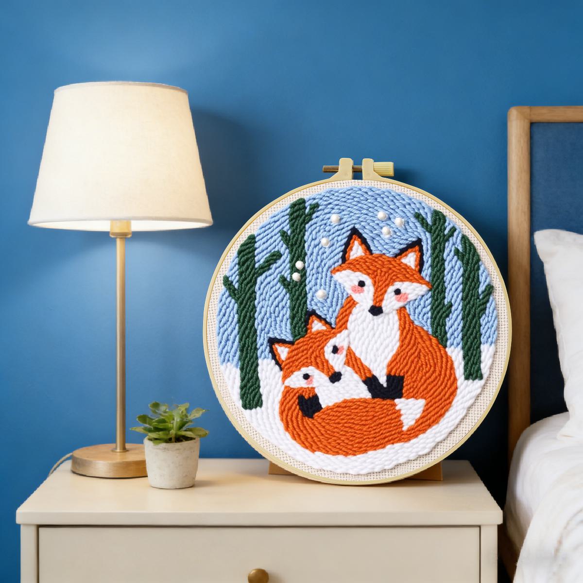 20X20CM/7.87inch Animal - Fox  - Punch Needle Kit review and price