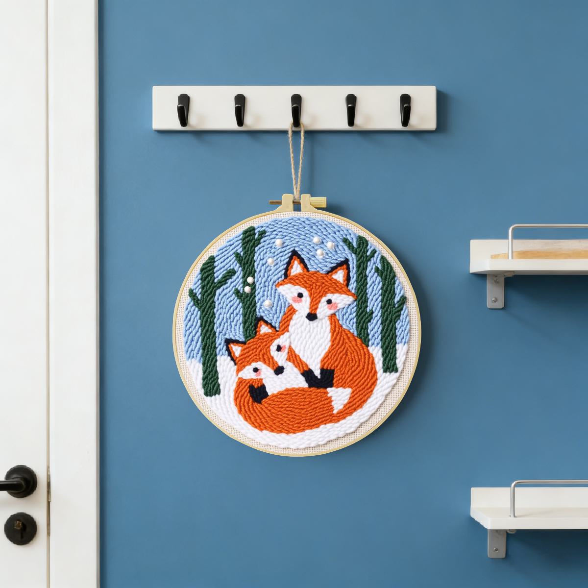 20X20CM/7.87inch Animal - Fox  - Punch Needle Kit review and price