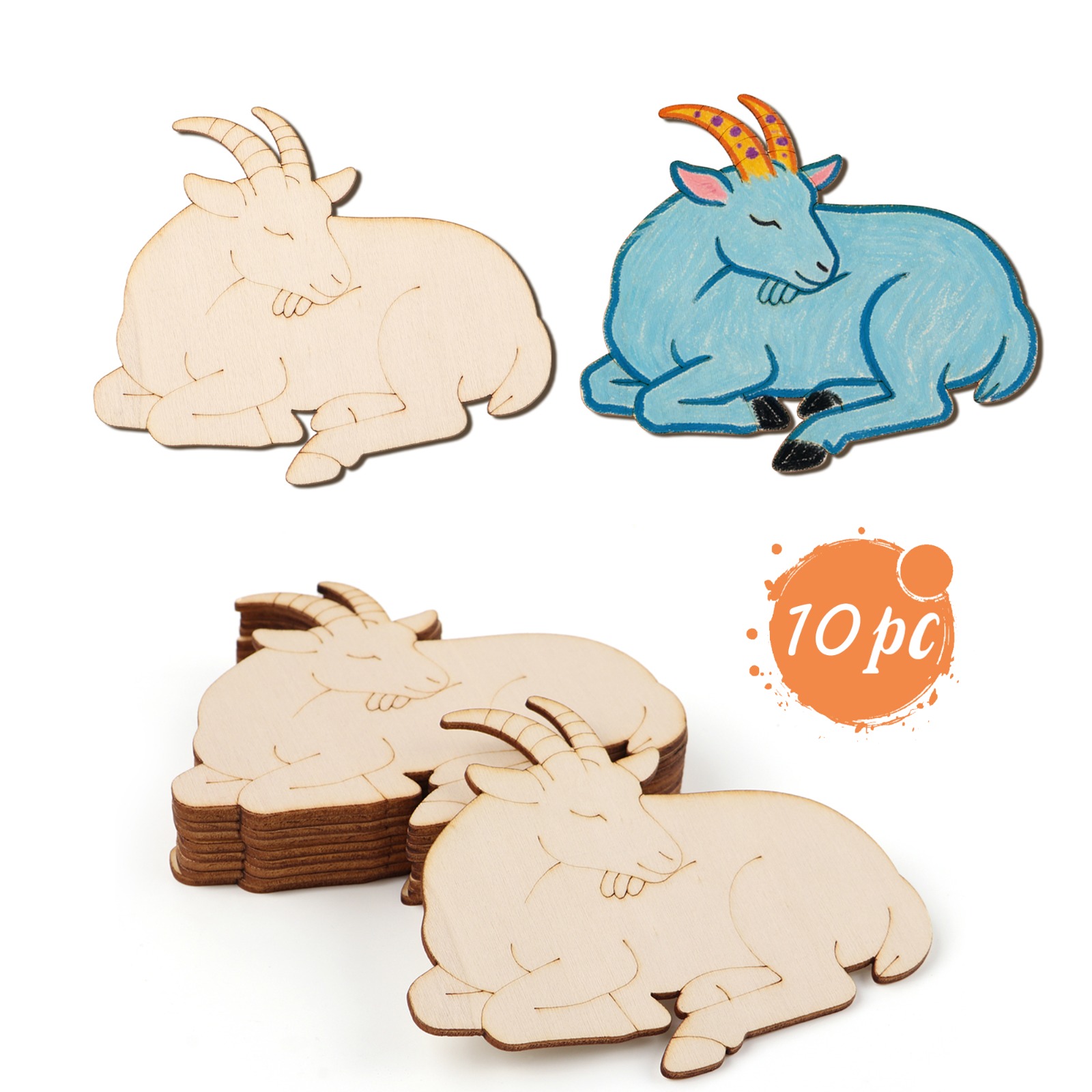 10pcs/set Unfinished Wood Shee - Art Craft Decoration review and price