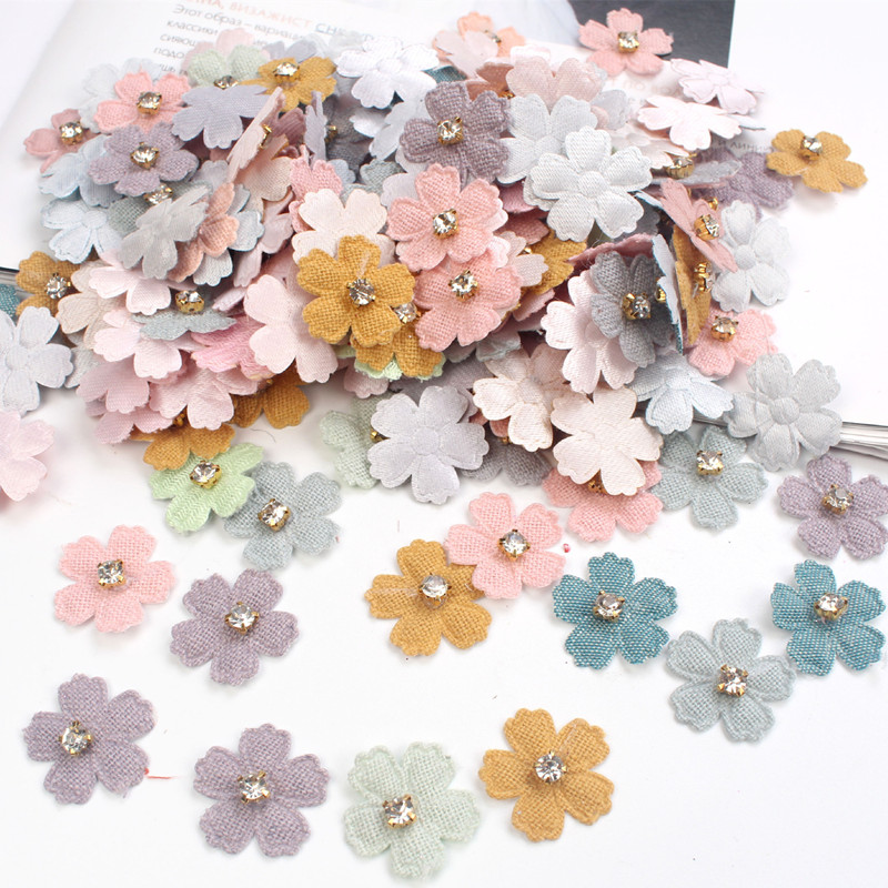 100Pcs 22mm Fabric Flower With - Art Craft Hat review and price
