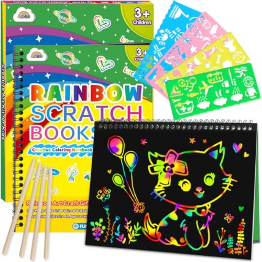 2 Pack Rainbow Scratch Paper N - Art Craft Notebook review and price