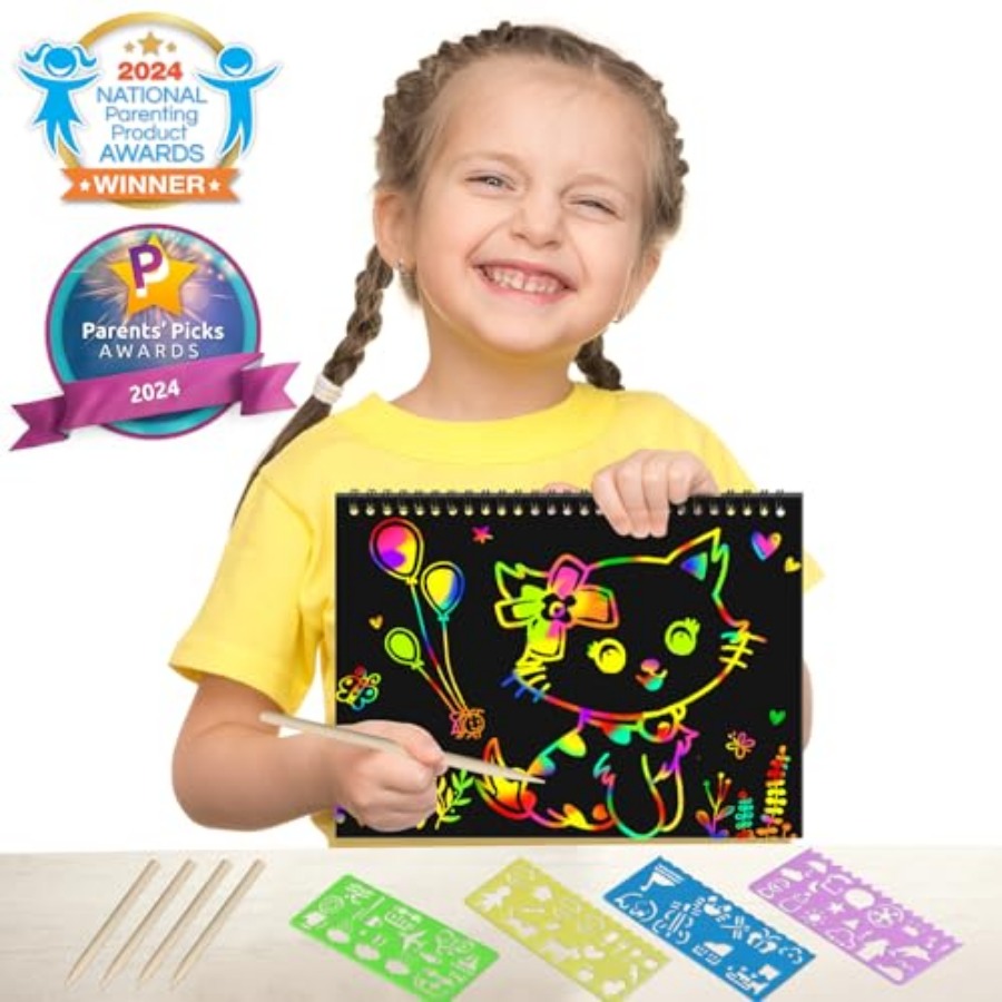 2 Pack Rainbow Scratch Paper N - Art Craft Notebook review and price