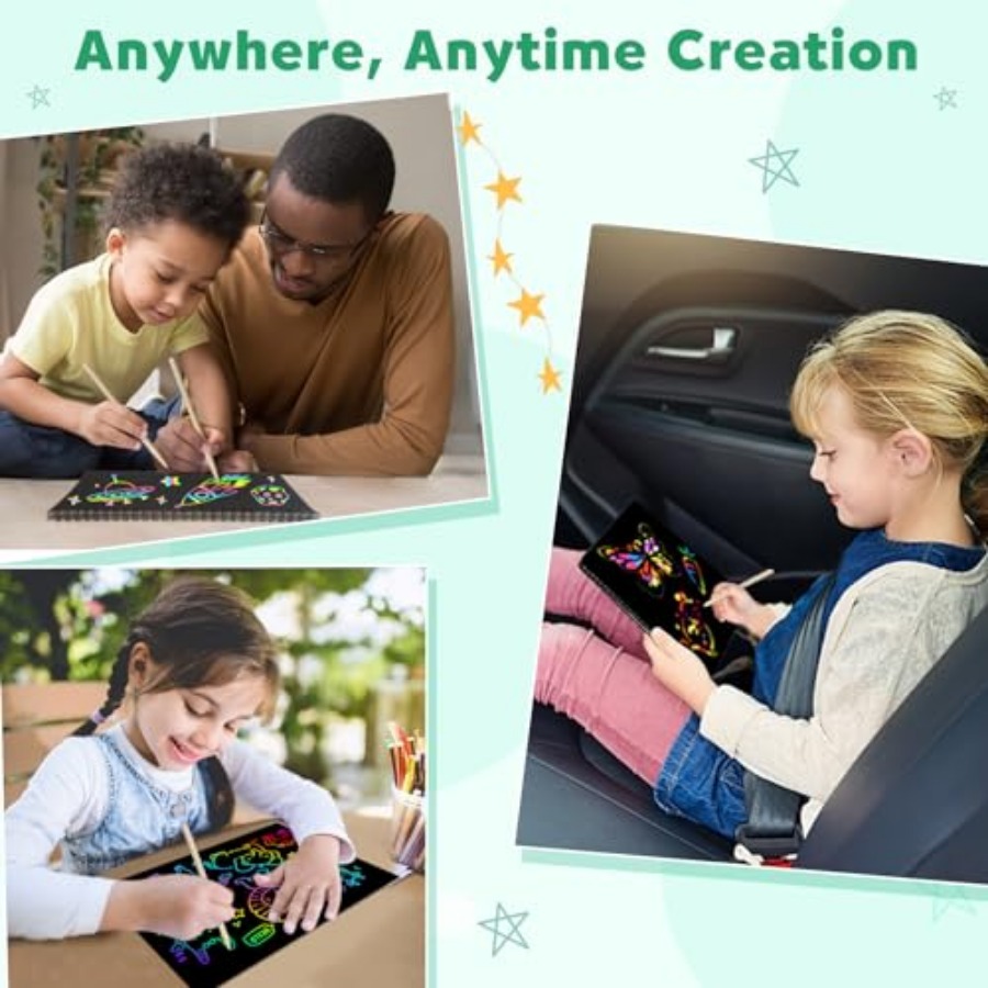 2 Pack Rainbow Scratch Paper N - Art Craft Notebook review and price